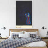 Het donker canvas afdruk (Insitu (Slaapkamer))