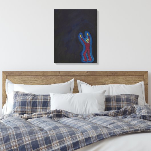 Het donker canvas afdruk (Insitu (Slaapkamer))