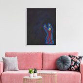 Het donker canvas afdruk (Insitu (Woonkamer))