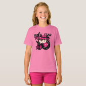 Het donkerbruine Meisje van de Ster van de Rots T-shirt (Voorkant volledig)