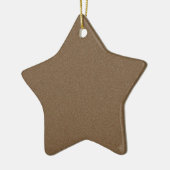 Het donkere Bruine Stof van de Ster Keramisch Ornament (Links)