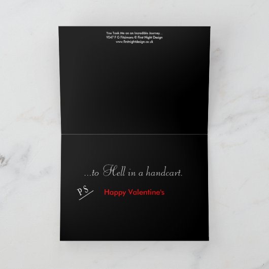 Het donkere Collectie van Valentijn: U nam me… Feestdagen Kaart (Binnen)