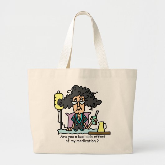 Het Donkere Haar van de Bijwerking van het Grote Tote Bag (Voorkant)