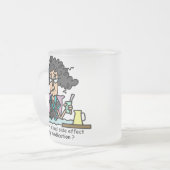 Het Donkere Haar van de Bijwerking van het Matglas Koffiemok (Voorkant links)