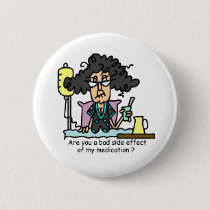 Het Donkere Haar van de Bijwerking van het Ronde Button 5,7 Cm