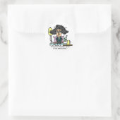 Het Donkere Haar van de Bijwerking van het Ronde Sticker (Tas)