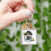 Het Donkere Haar van de Bijwerking van het Sleutelhanger (Hand)