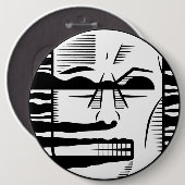 Het donkere Man Ronde Button 6,0 Cm (Voorkant /achterkant)