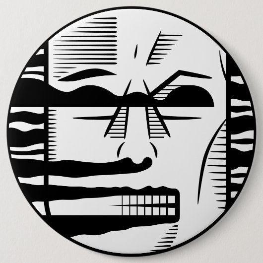 Het donkere Man Ronde Button 6,0 Cm (Voorkant)