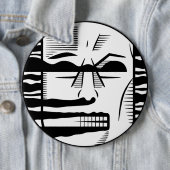 Het donkere Man Ronde Button 6,0 Cm (In situ)