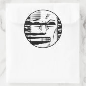Het donkere Man Ronde Sticker (Tas)