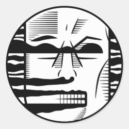 Het donkere Man Ronde Sticker