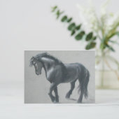 Het donkere paard briefkaart (Staand voorkant)