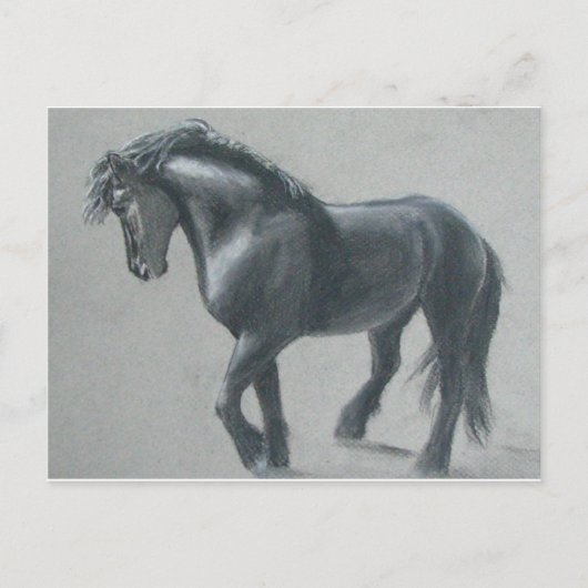 Het donkere paard briefkaart (Voorkant)