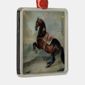Het donkere paard 'Valido' Metalen Ornament (Rechts)