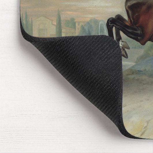 Het donkere paard 'Valido' Muismat (Hoek)