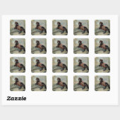 Het donkere paard 'Valido' Vierkante Sticker (Vel)