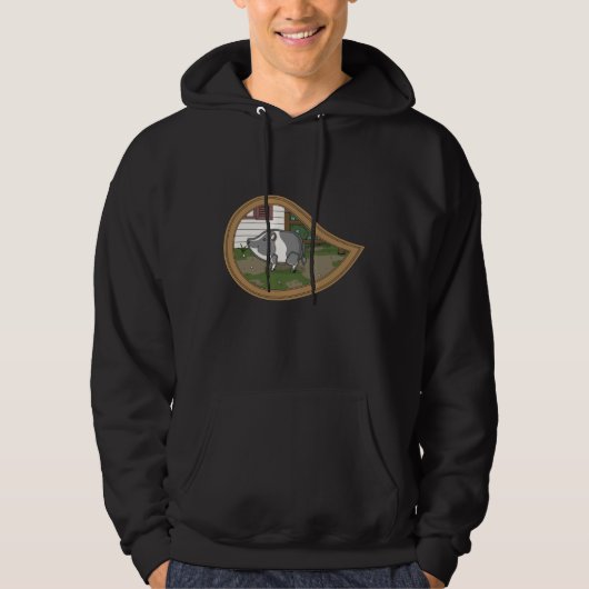 Het donkere Shirt van de Varken Mannen (Voorkant)