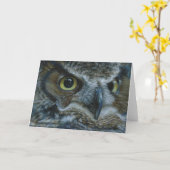 Het donkere Wenskaart van de Uil Kaart (Gele Bloem)