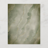 Het donkergroene gouden kleurentemenu van de begro flyer (Achterkant)