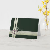 Het donkergroene ontwerp van het Hart Kaart (Gele Bloem)