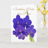 HET DONKERPAARSE WENSKAART VAN DE ZUSTER VAN KAART (Gele Bloem)