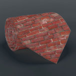 Het donkerrode Patroon van de Bakstenen muur Stropdas<br><div class="desc">Dit koele stropdas is verfraaid met een donkerrood bakstenen muurpatroon. Perfecte gift voor een bouwvakker,  een bouwer of een metselaar.</div>