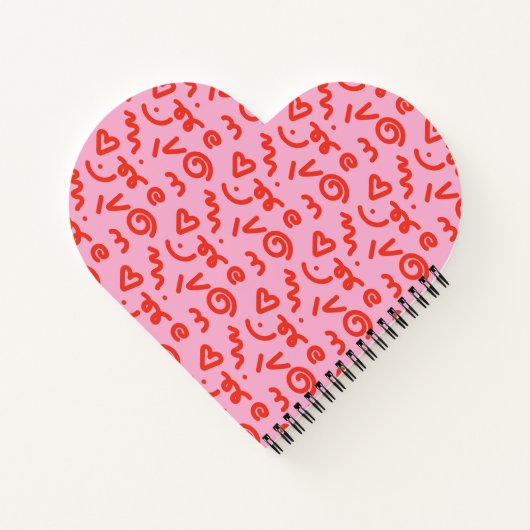 Het Doodle Heart Spiral Notitieboek (Achterkant)
