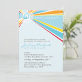 HET DOOPSEL NODIGT: UIT: moderne duif 5P Kaart (Staand voorkant)