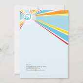 HET DOOPSEL NODIGT: UIT: moderne duif 5P Kaart (Achterkant)