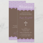 HET DOOPSEL NODIGT: UIT: oh zo mooie 7P Kaart (Voorkant / Achterkant)