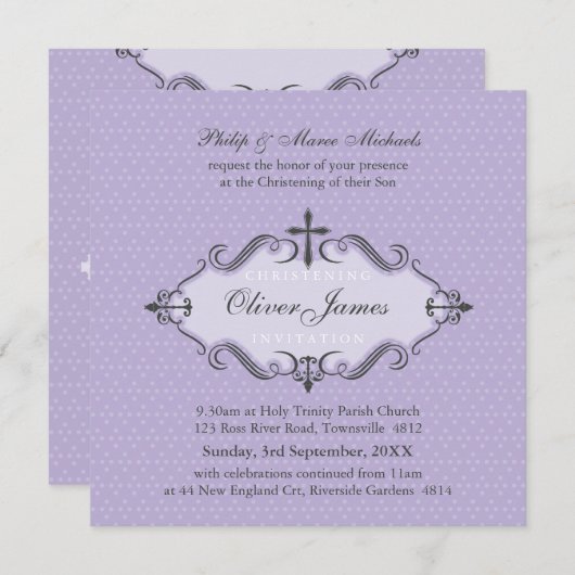 HET DOOPSEL NODIGT: UIT: viva 6SQ Kaart (Voorkant / Achterkant)