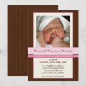 HET DOOPSEL VAN DE FOTO NODIGT: UIT: elegantie 4P Kaart (Voorkant / Achterkant)