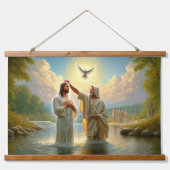 Het doopsel van Jezus Hangend Wandkleed (Voorkant)