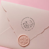 Het door de hand getrokken Adres van de Terugkeer  Rubberstempel