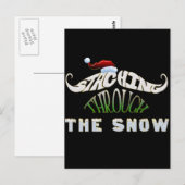 Het doorboren van de sneeuw briefkaart (Voorkant / Achterkant)