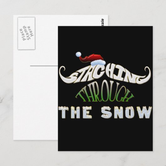 Het doorboren van de sneeuw briefkaart (Voorkant / Achterkant)