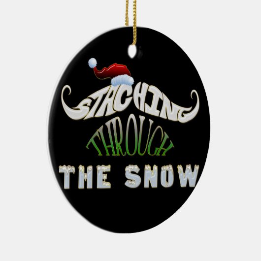 Het doorboren van de sneeuw keramisch ornament (Rechts)