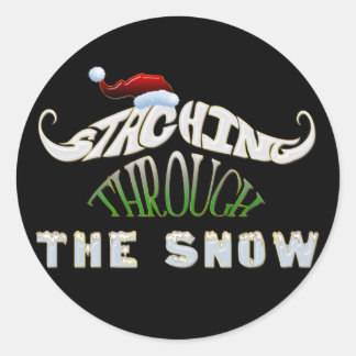 Het doorboren van de sneeuw ronde sticker