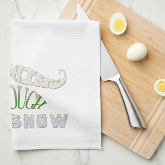 Het doorboren van de sneeuw theedoek (Quarter Fold)