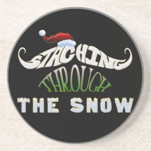 Het doorboren van de sneeuw zandsteen onderzetter