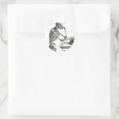 Het doordacht skelet ronde sticker (Tas)