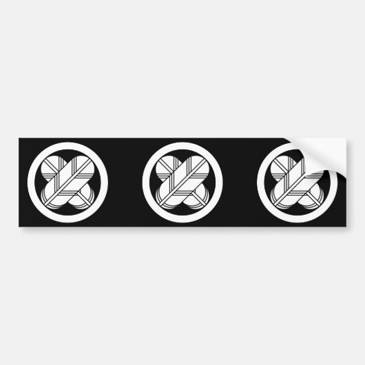 Het doorsnijden van hawkveren in cirkel bumpersticker (Voorkant)