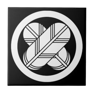 Het doorsnijden van hawkveren in cirkel tegeltje