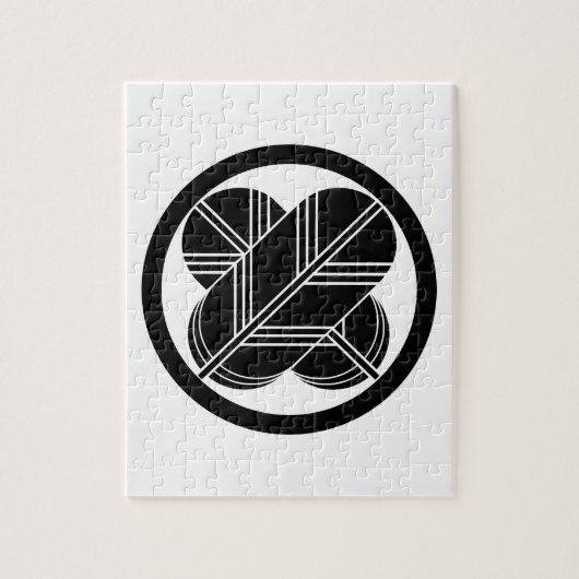 Het doorsnijden van hawkveren met voet in cirkel legpuzzel (Verticaal)