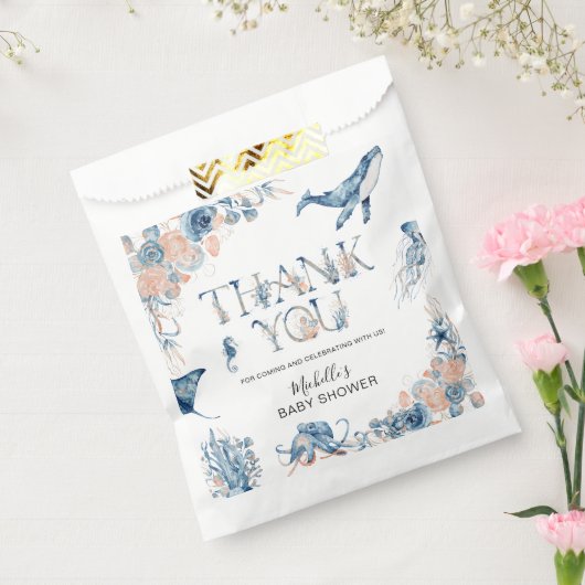 Het doorsturen van Waterverf onder het Baby shower Bedankzakje (Gezegeld)