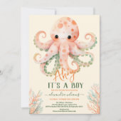 Het doorsturen van Waterverf onder het Baby shower Kaart (Voorkant)