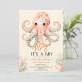 Het doorsturen van Waterverf onder het Baby shower Kaart (Staand voorkant)