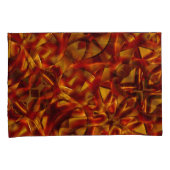 Het doorweven van verbrande oranje stropdassen, ge kussensloop (Voorkant-Rechts)