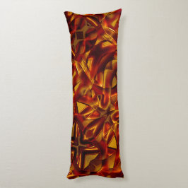 Het doorweven van verbrande oranje stropdassen, ge lichaamskussen